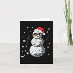 Christmas Golf Snowman Hat Santa Xmas Golfer Mens Karte