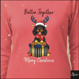 Christmas Gordon Setter Reindeer Gift Graphic Tri-Blend Shirt