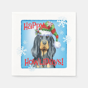 Christmas Gordon Setter Serviette