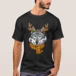 Christmas Gray Wolf Santa Clause Reindeer Xmas Wol T-Shirt<br><div class="desc">Christmas Gray Wolf Santa Clause Reindeer Xmas Wolf Lover</div>