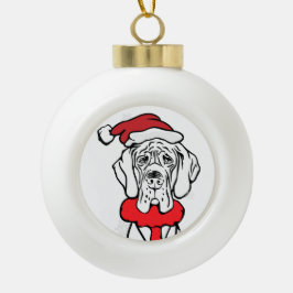 Christmas Great Dane Typ Keramik Kugel-Ornament