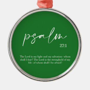 Christmas Green Bible Verse Psalm Ornament Aus Metall