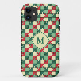 Christmas Green Geometry Puzzle Piece Muster Case-Mate iPhone Hülle