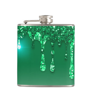 Christmas Green Glitzer Adult Kleine Geschenk Flachmann