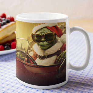 Christmas Green Goblin #7, der ein rotes Sportauto Kaffeetasse