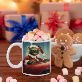 Christmas Green Goblin #8, der ein rotes Sportauto Kaffeetasse