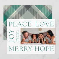 Christmas Green Letters MERRY JOY PEACE LIEBE Foto