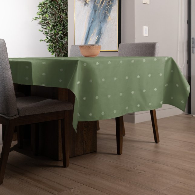 Christmas Green Simple Minimalistisch Elegantes Mu Tischdecke (Green holiday tablecloth pattern tablecloth)