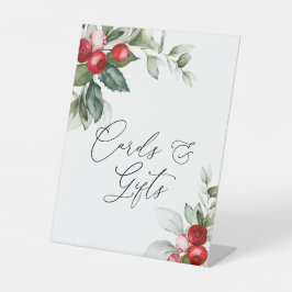 Christmas Greenery Cards & Gifts Table Tent Sign Sockelschild