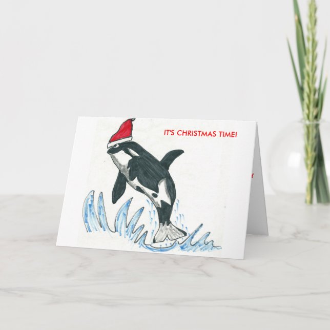 CHRISTMAS GREETCARD - ORCA FEIERTAGSKARTE (Vorderseite)