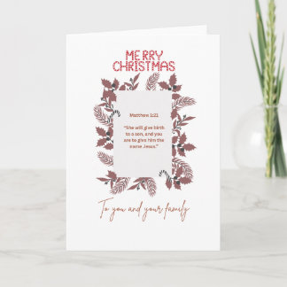 Christmas Greeting Card-matthew1:21 Karte