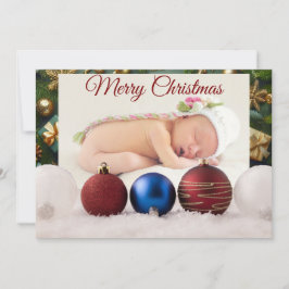 Christmas Greeting With Beautiful Baby Dankeskarte