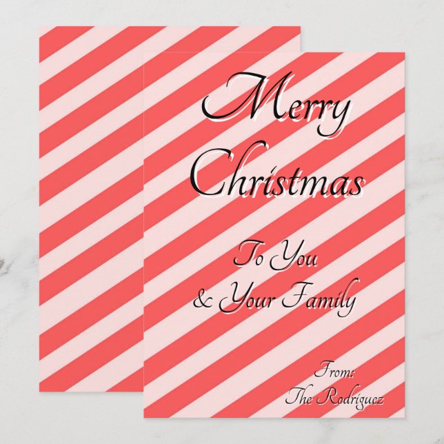 CHRISTMAS GREETINGS CARD EINLADUNG (Vorne/Hinten)