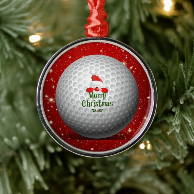 Christmas Greetings to Golfer Ornament Aus Metall (Baum)