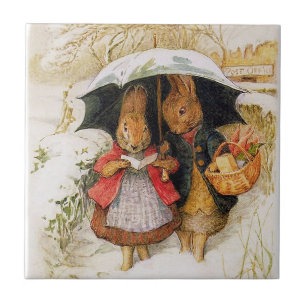 "Christmas Greetings" von Beatrix Potter Fliese