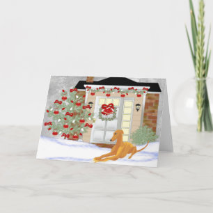 Christmas Greyhound Feiertagskarte