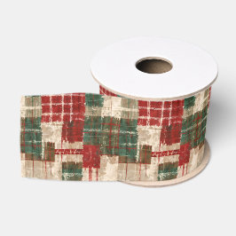 Christmas Grunge Kariert Ripsband