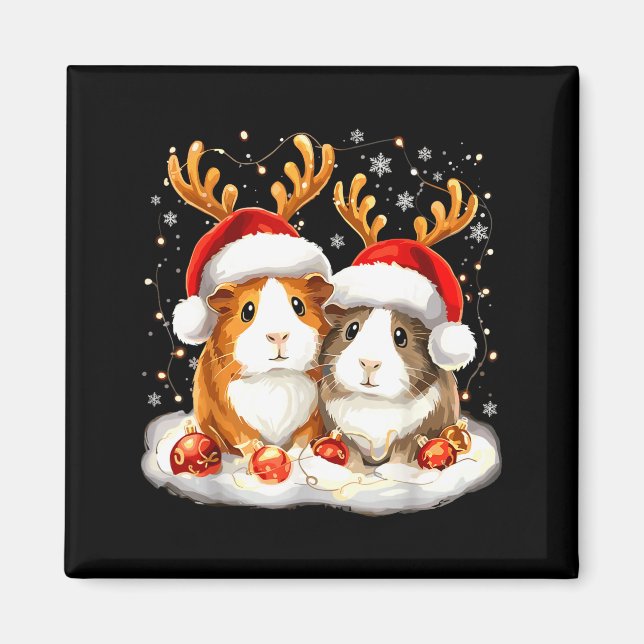 Christmas Guinea G Reindeer Xmas  Magnet (Vorne)