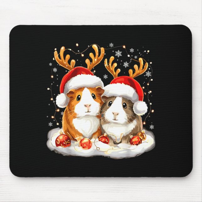 Christmas Guinea G Reindeer Xmas  Mousepad (Vorne)