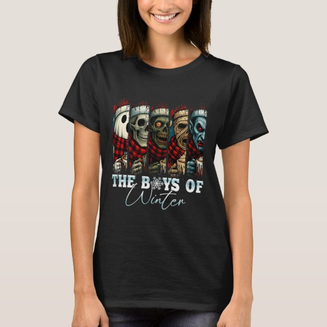 Christmas Halloween Creepmas Friends Horror Xmas C T-Shirt (Vorderseite)