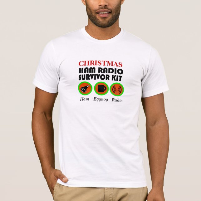 Christmas Ham Radio Survivor Kit T - Shirt (Vorderseite)