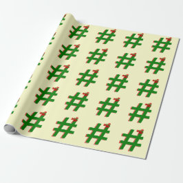 #Christmas #HASHTAG - Hash-Tag-Symbol Geschenkpapier