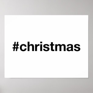 CHRISTMAS Hashtag Poster