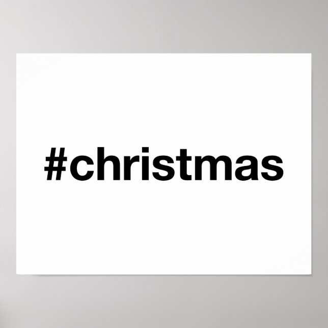 CHRISTMAS Hashtag Poster (Vorne)