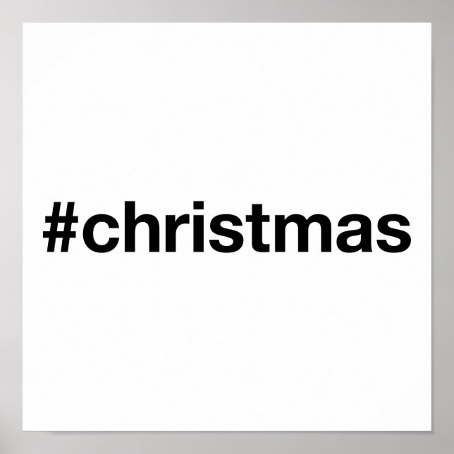 CHRISTMAS Hashtag Poster (Vorne)