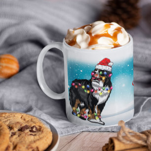 Christmas Hat Frohe Weihnachten St. Bernard Lover Kaffeetasse