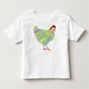 Christmas Hen mit einer Weihnachtsmannmütze Kleinkind T-shirt