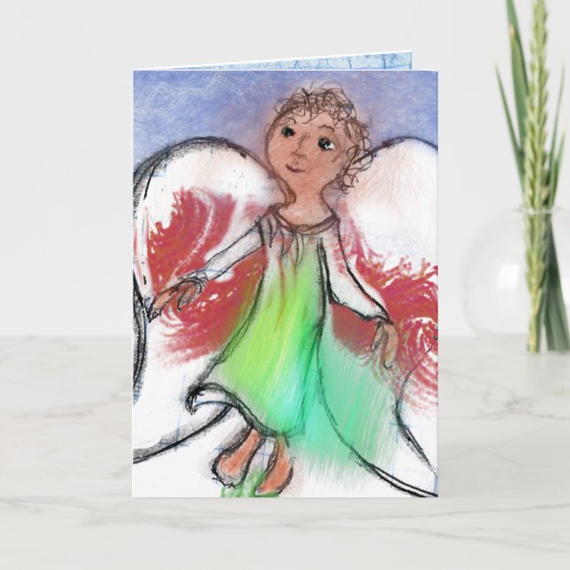 Christmas Herald Angel Frieden Karte (Vorderseite)