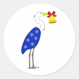 Christmas Heron Stickers