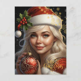 Christmas. Herzlichen Glückwunsch. Postkarte