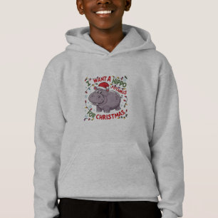 Christmas Hippo Wish Hoodie
