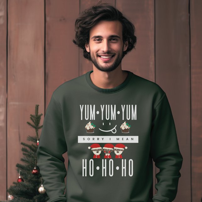 Christmas Ho Ho Ho Funny Feinschmecker Zitattypogr Sweatshirt (Von Creator hochgeladen)