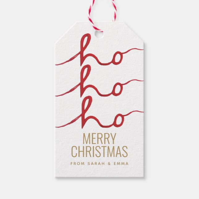 Christmas Ho Ho Ho Geschenkanhänger (Vorderseite)