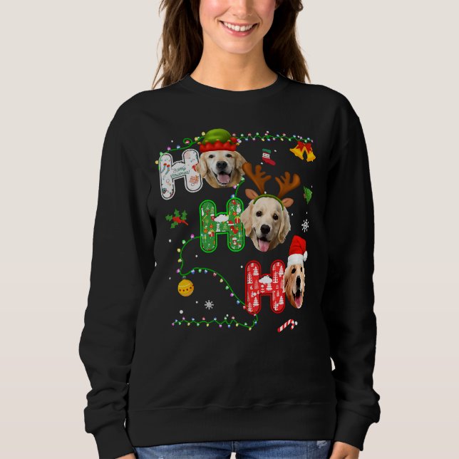 Christmas Ho Ho Ho Golden Retriever 351 Sweatshirt (Vorderseite)