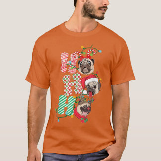 Christmas Ho Ho Ho Mops Dog Lover Funny Happy Holi T-Shirt