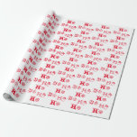 Christmas Ho Ho Ho Rot-Weiß-Muster niedlich Geschenkpapier<br><div class="desc">Weihnachten Ho Ho Ho rot-weiß Muster niedliche Wrapping Papier Frohe Weihnachten,  Happy Holidays.</div>