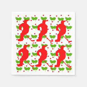 CHRISTMAS HOCKEY SERVIETTE