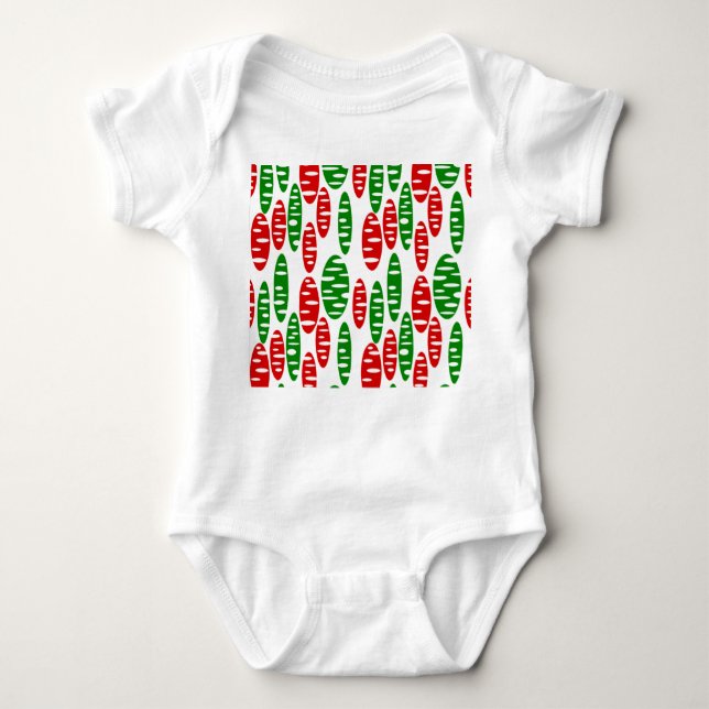 Christmas Holey Ovals Baby Strampler (Vorderseite)
