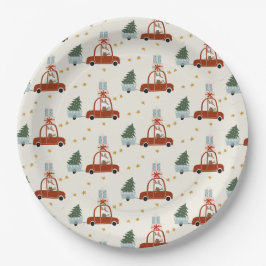Christmas Holiday Animal Illustration Paper Plates Pappteller