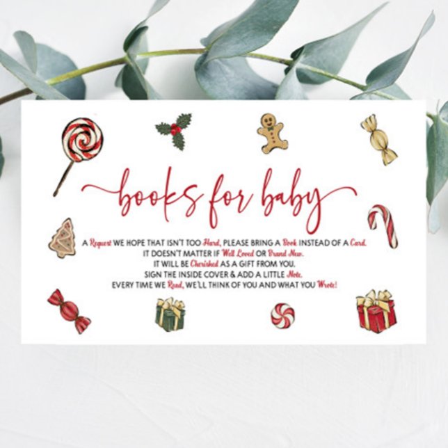 Christmas Holiday Baby Shower Books For Baby Begleitkarte (Von Creator hochgeladen)