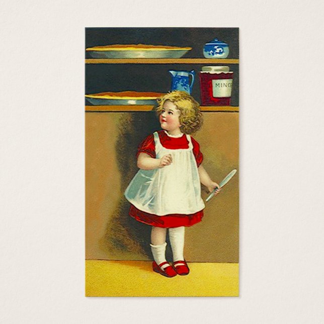 CHRISTMAS HOLIDAY BASKET GIFT TAG CARD MINCE PIE (Vorderseite)