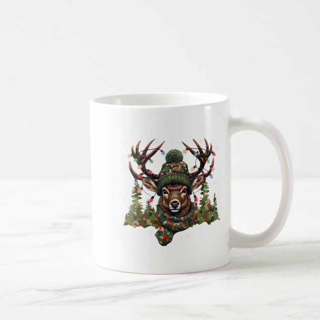 Christmas Holiday Camo Hunting Reindeer Deer Xmas  Kaffeetasse (Rechts)