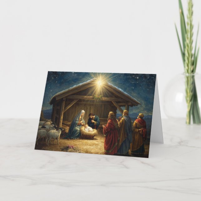 Christmas Holiday Card Baby Jesus Series #4 Karte (Vorderseite)