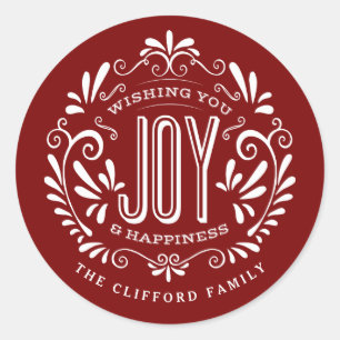 CHRISTMAS HOLIDAY CHALK ART ORNAMENT STICKERS