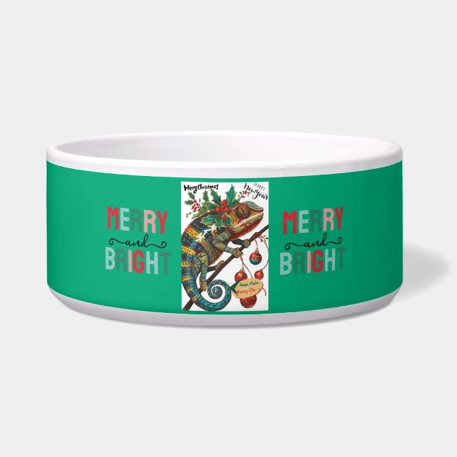 Christmas Holiday Chameleon Napf (Vorderseite)