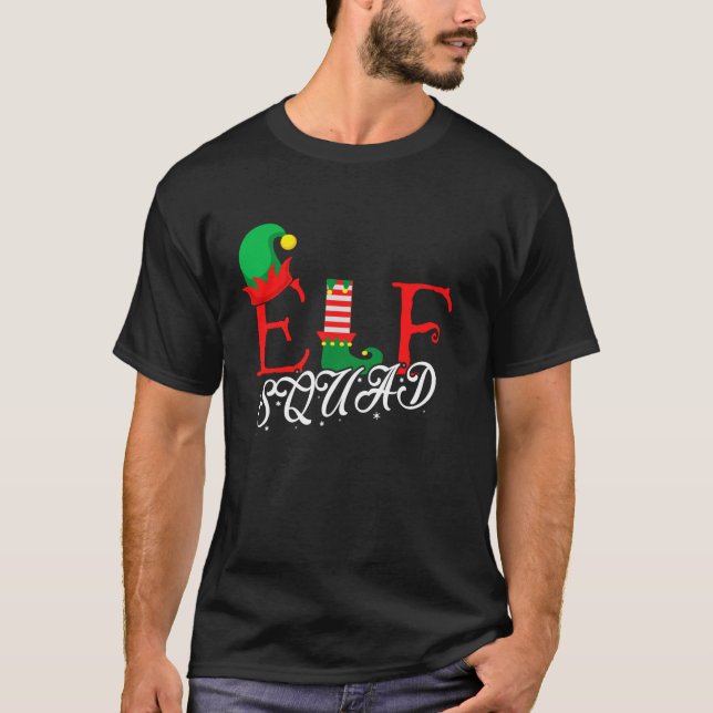 Christmas Holiday Elf Squad Xmas Elves Funny  T-Shirt (Vorderseite)